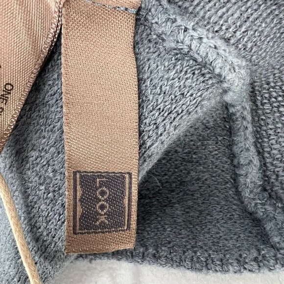 Look by M New York Gray Cozy Shawl Vest OS Drape Sweater Wrap Layering Lounge - Picture 3 of 10